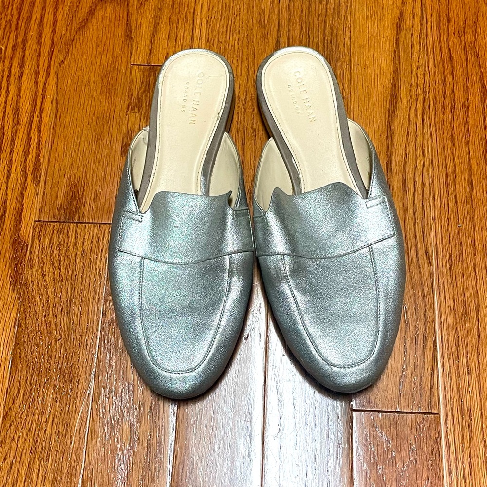 Cole Haan Silver Mule